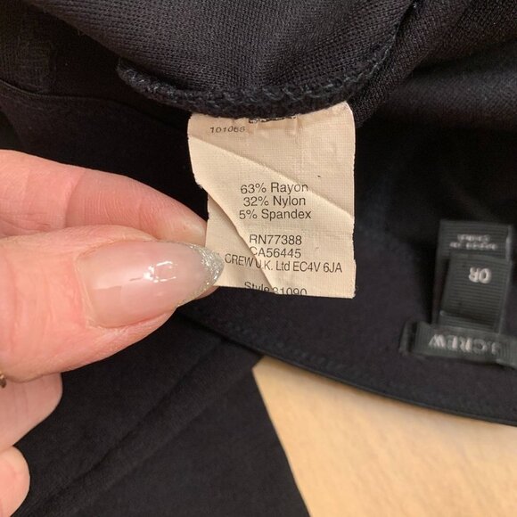 J. Crew Slacks skinny leg size 0R Black line down back - Picture 7 of 7